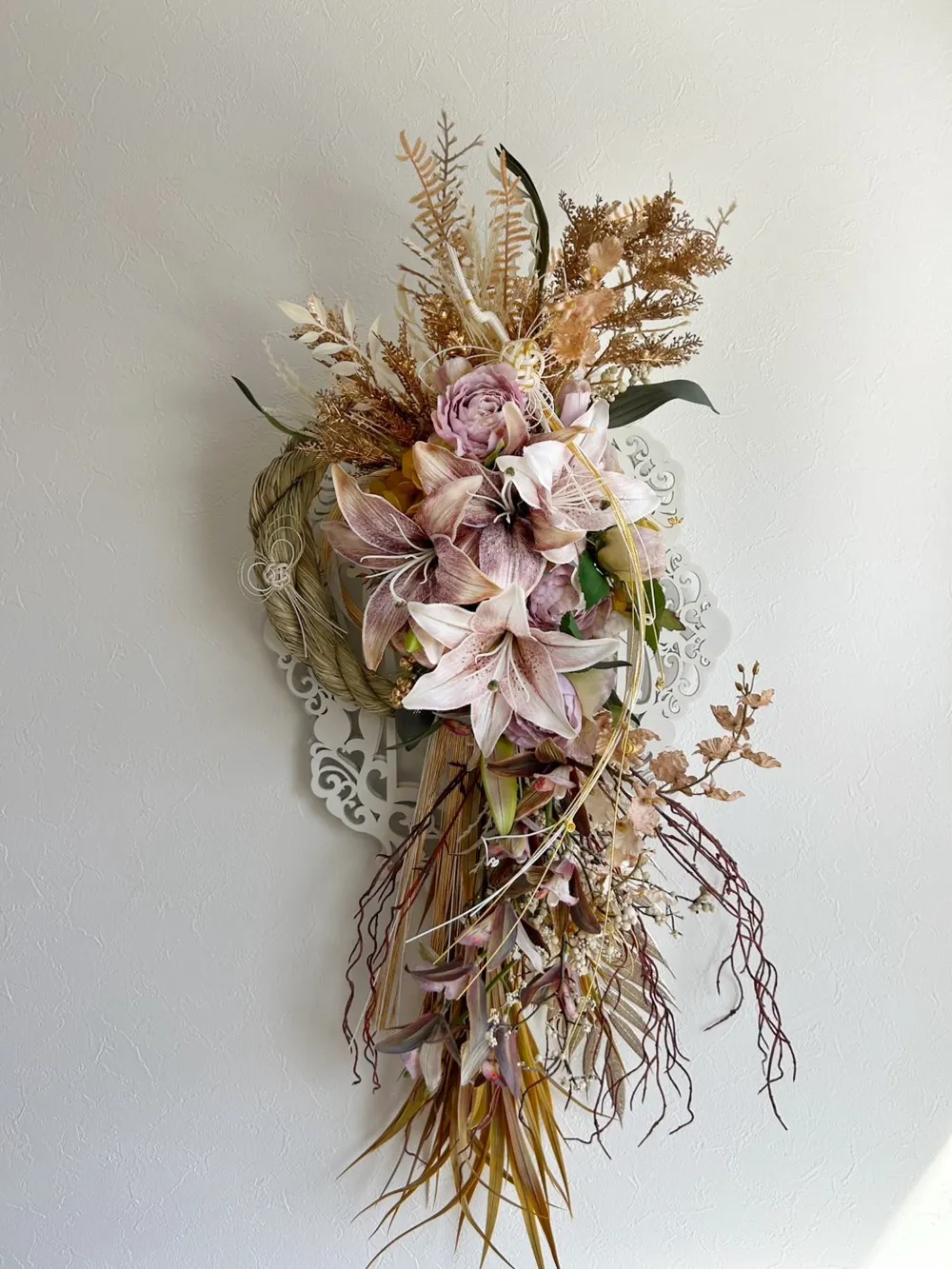 リリーの昇鶴と祝亀のしめ縄