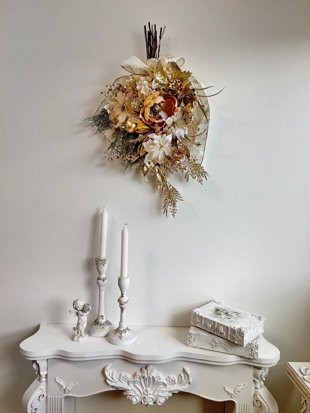 イリディセントマグノリアのXmasスワッグ