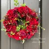 クリスマス真紅薔薇リース 画像3