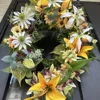 イエローオルフェリリーの馬蹄型リース 画像5
