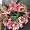 アンティークカラーの豪華ピンク薔薇リース 画像9