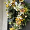 イエローオルフェリリーの馬蹄型リース 画像3