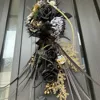 ブラックローズとシルバーマムのしめ縄 画像5