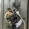 ブラックローズとシルバーマムのしめ縄 画像3