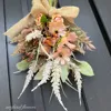 薔薇とコスモスのドライフラワー風スワッグ 画像6
