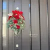 レッドローズのホワイトリースワッグ 画像6