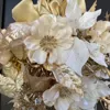 シャンパンゴールドポインセチアのスワッグ 画像5