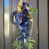 ネイビーベルベット胡蝶蘭の荘厳しめ縄 画像1