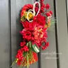 ダリアと薔薇の真紅しめ縄 画像3