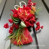 ダリアと薔薇の真紅しめ縄 画像5