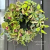グリーン胡蝶蘭とグロリオサのハーフムーンリース 画像1
