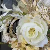 N様ご依頼品:エレガントピオニーのクリームゴールドしめ縄 画像8