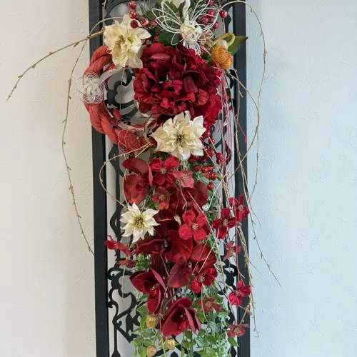 ベルベットピオニーのレッドしめ縄