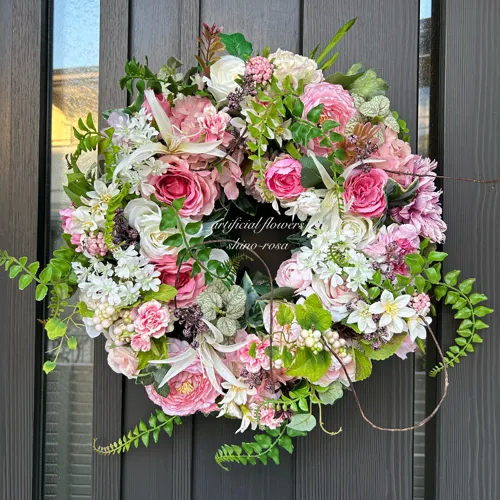 SOLD OUT ローズとラナンキュラスのピンクリース